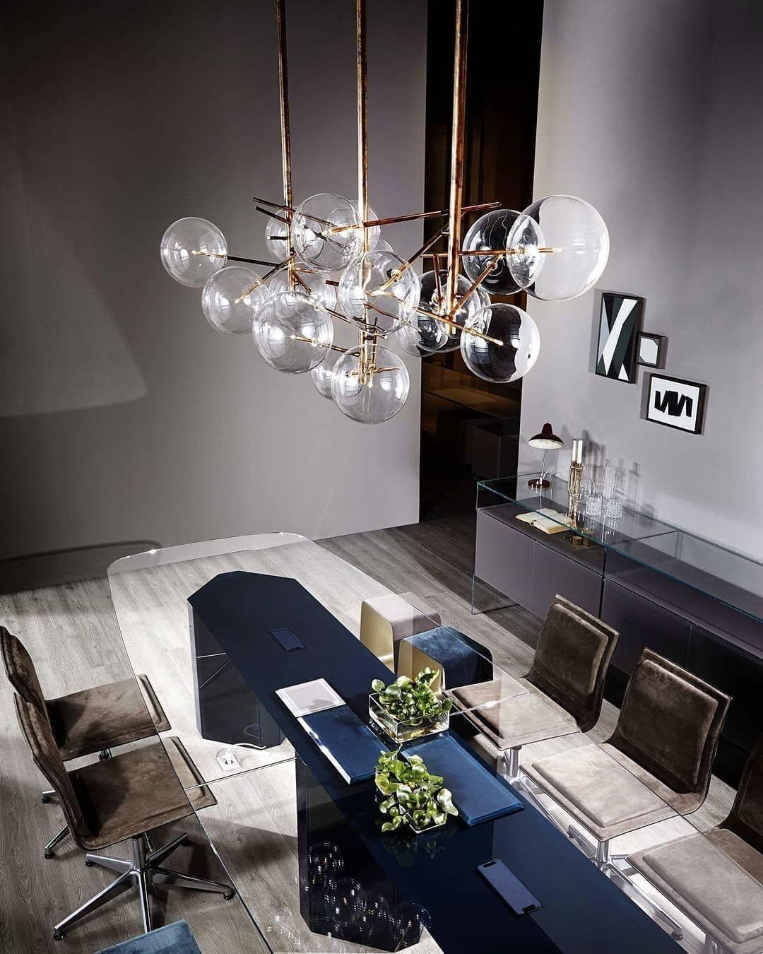 Aveno LED-ljósakróna úr glæru kristalgleri