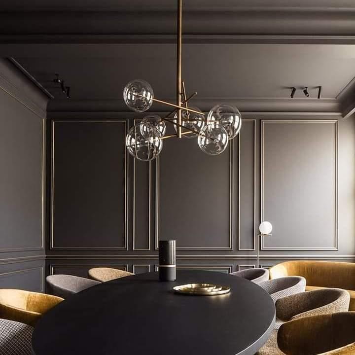 Aveno LED-ljósakróna úr glæru kristalgleri