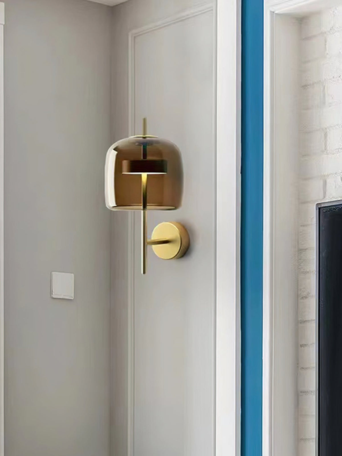 Caless Premium nordisk kunstglass-væglampe