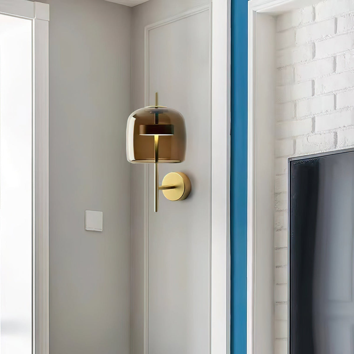 Caless Premium nordisk kunstglass-væglampe