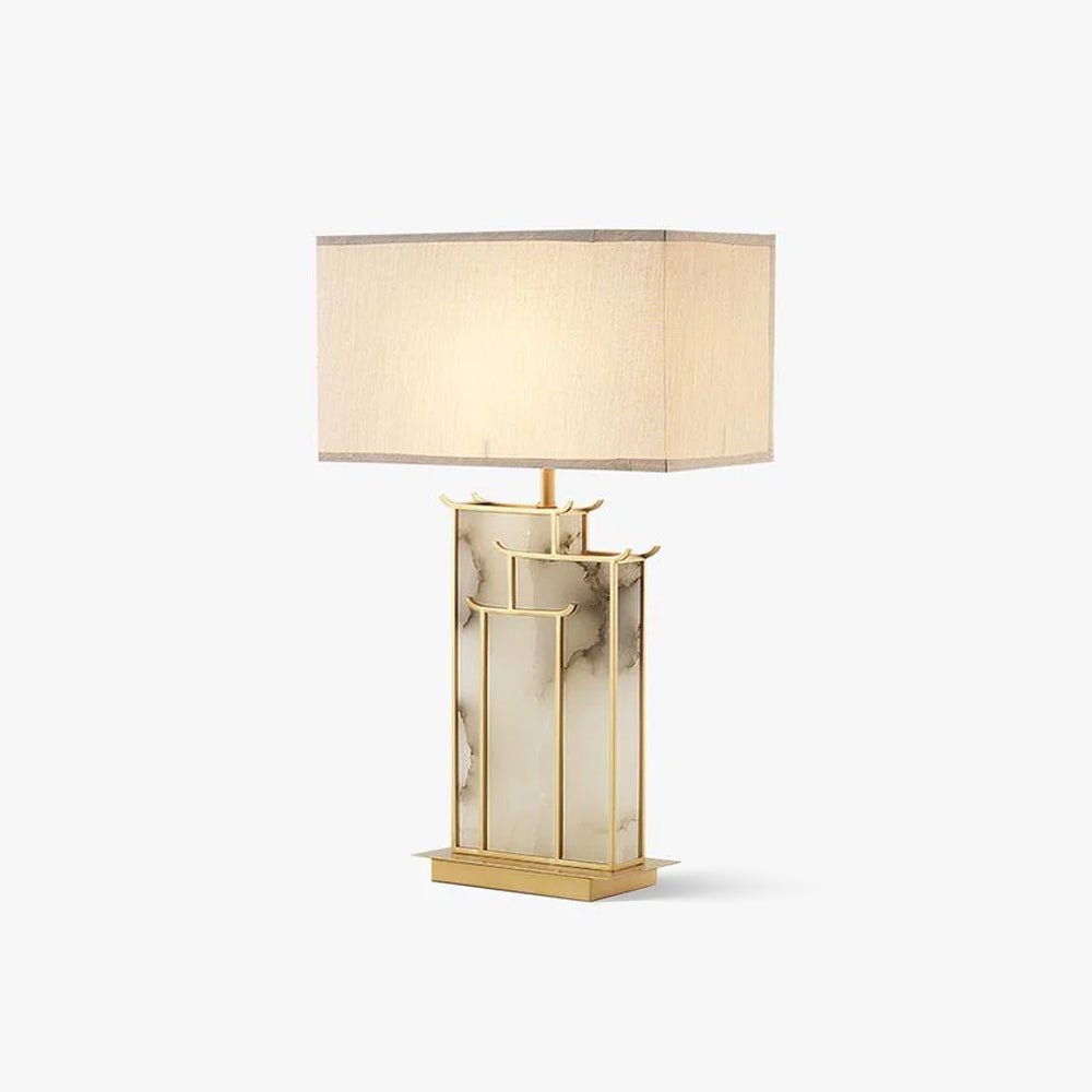 Nysilor rektangulær bordlampe i glas
