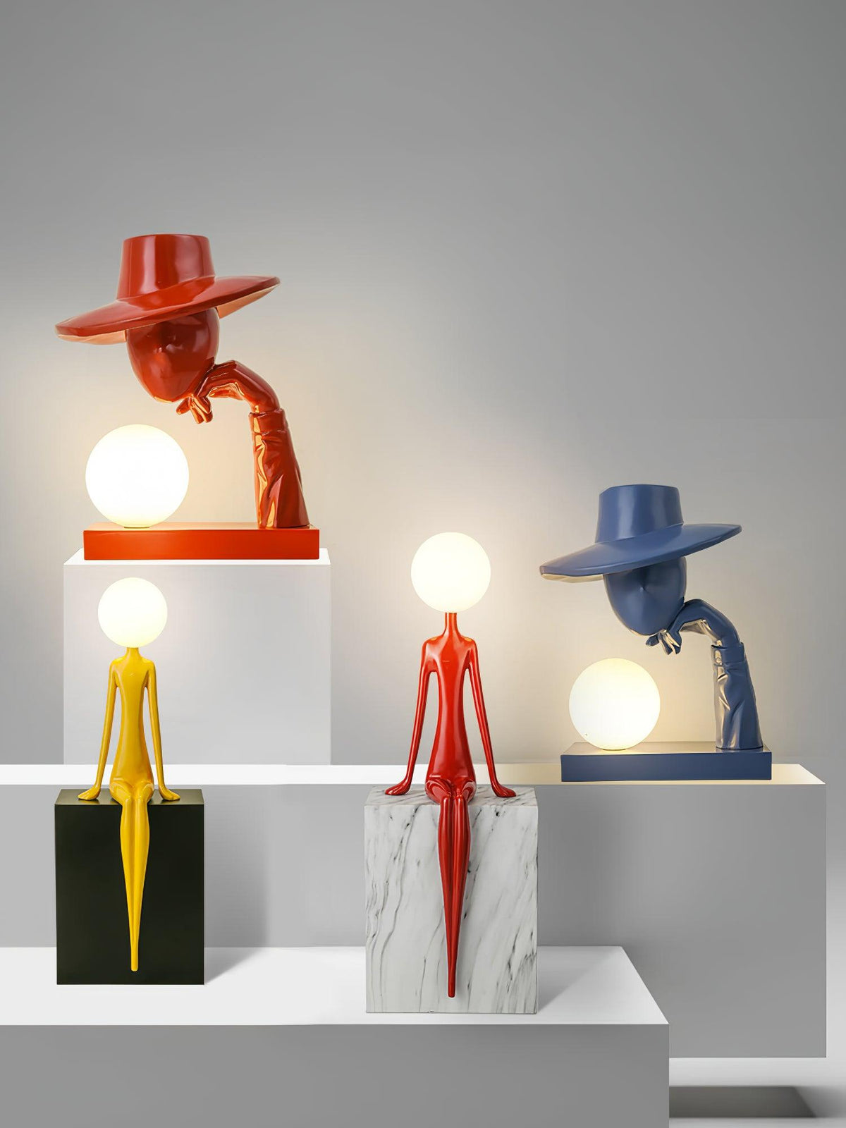 Cisoril skulpturel keramisk skrivebordslampe