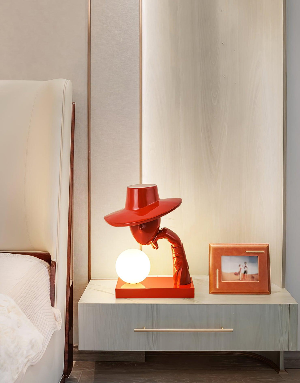 Cisoril skulpturel keramisk skrivebordslampe