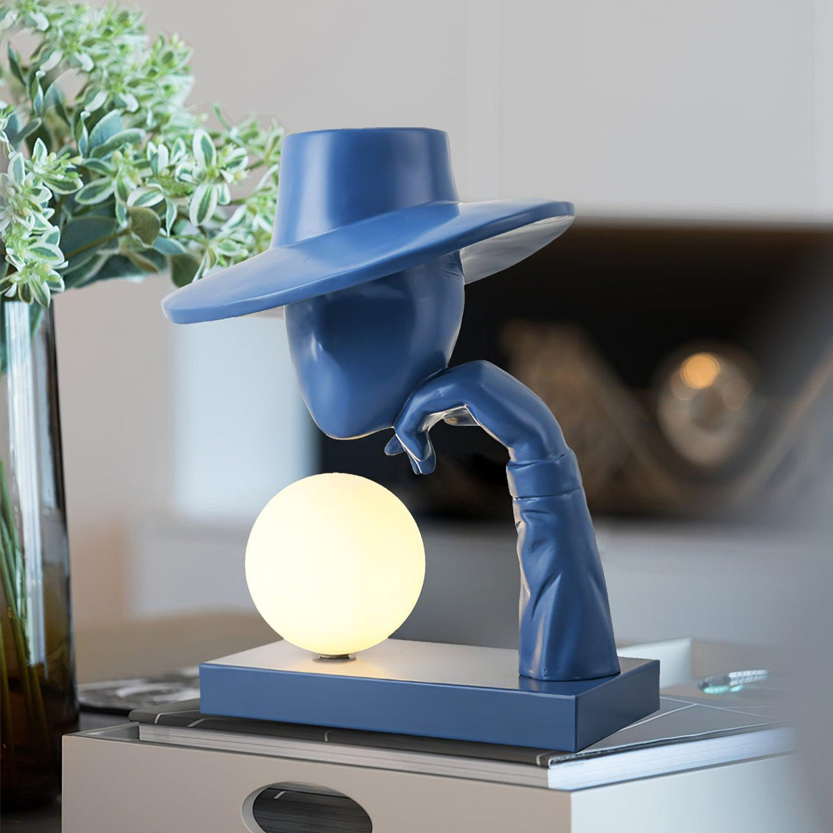 Cisoril skulpturel keramisk skrivebordslampe