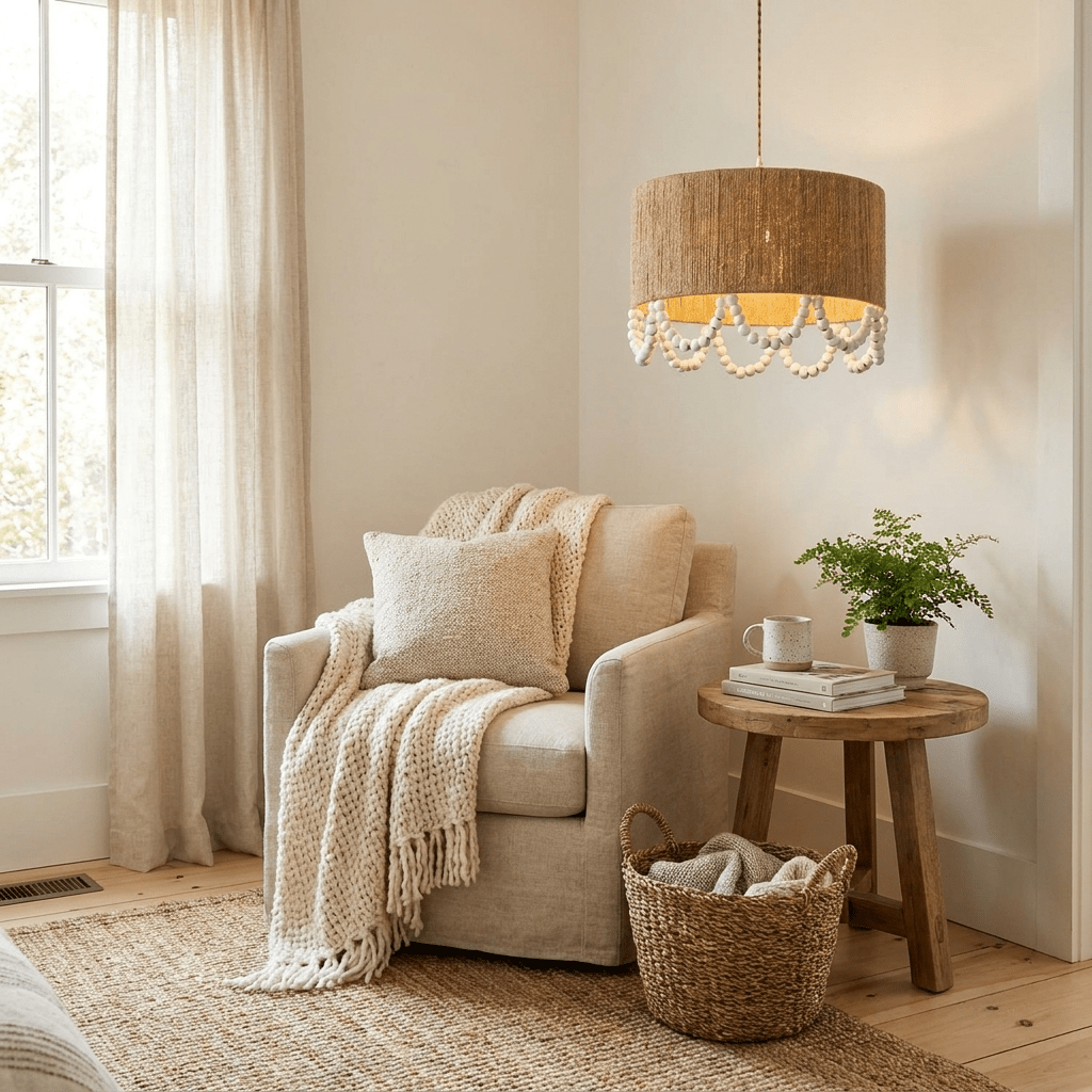 Jute-pendellampe