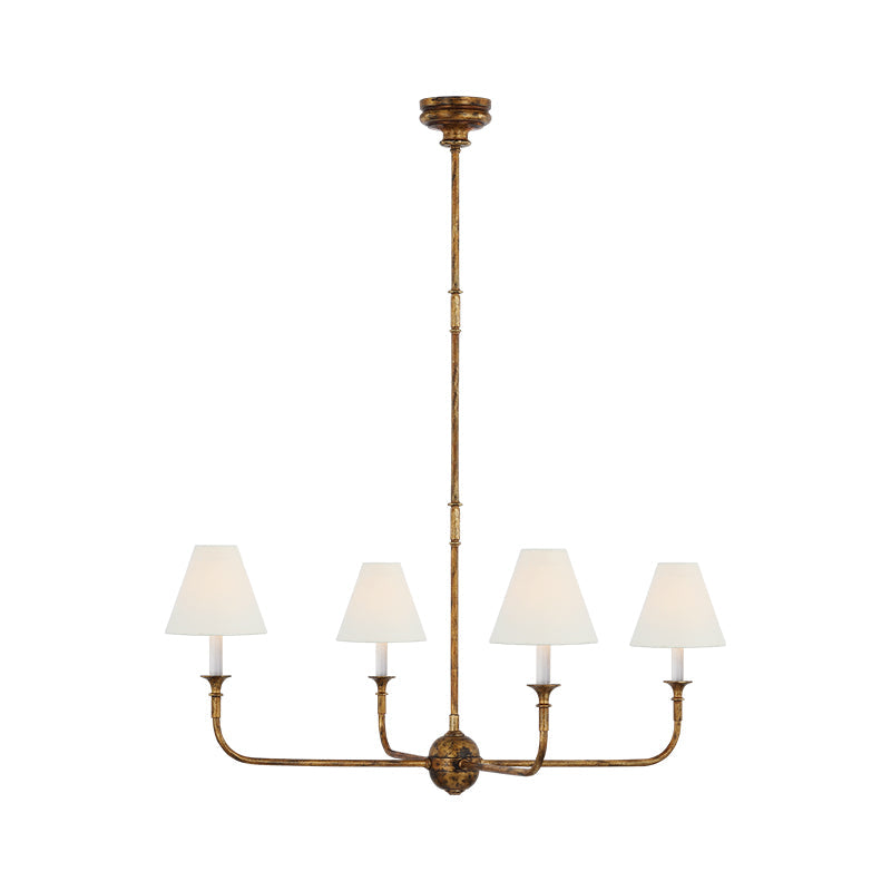 Arthaila vintage industriel stor lysekrone i stof