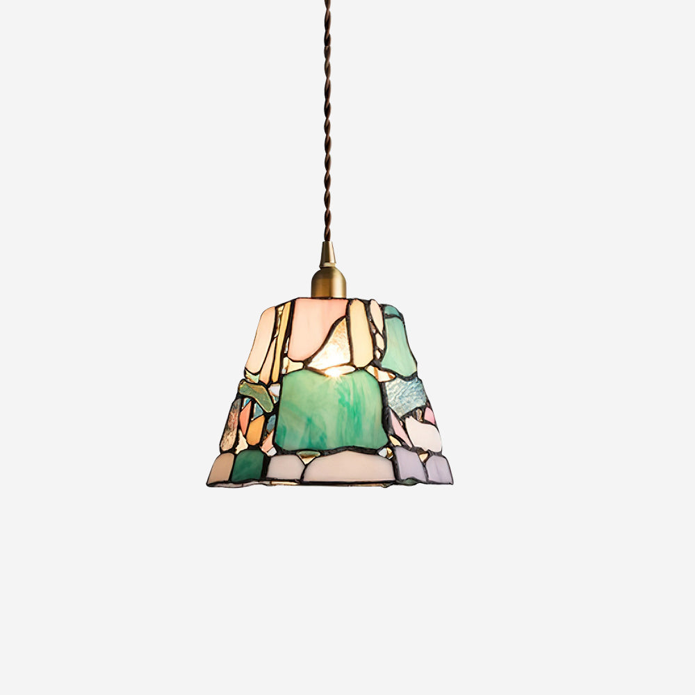 Fira Tiffany-Style Stained Glass Pendant Light