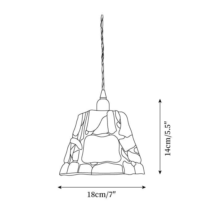 Fira Tiffany-Style Stained Glass Pendant Light