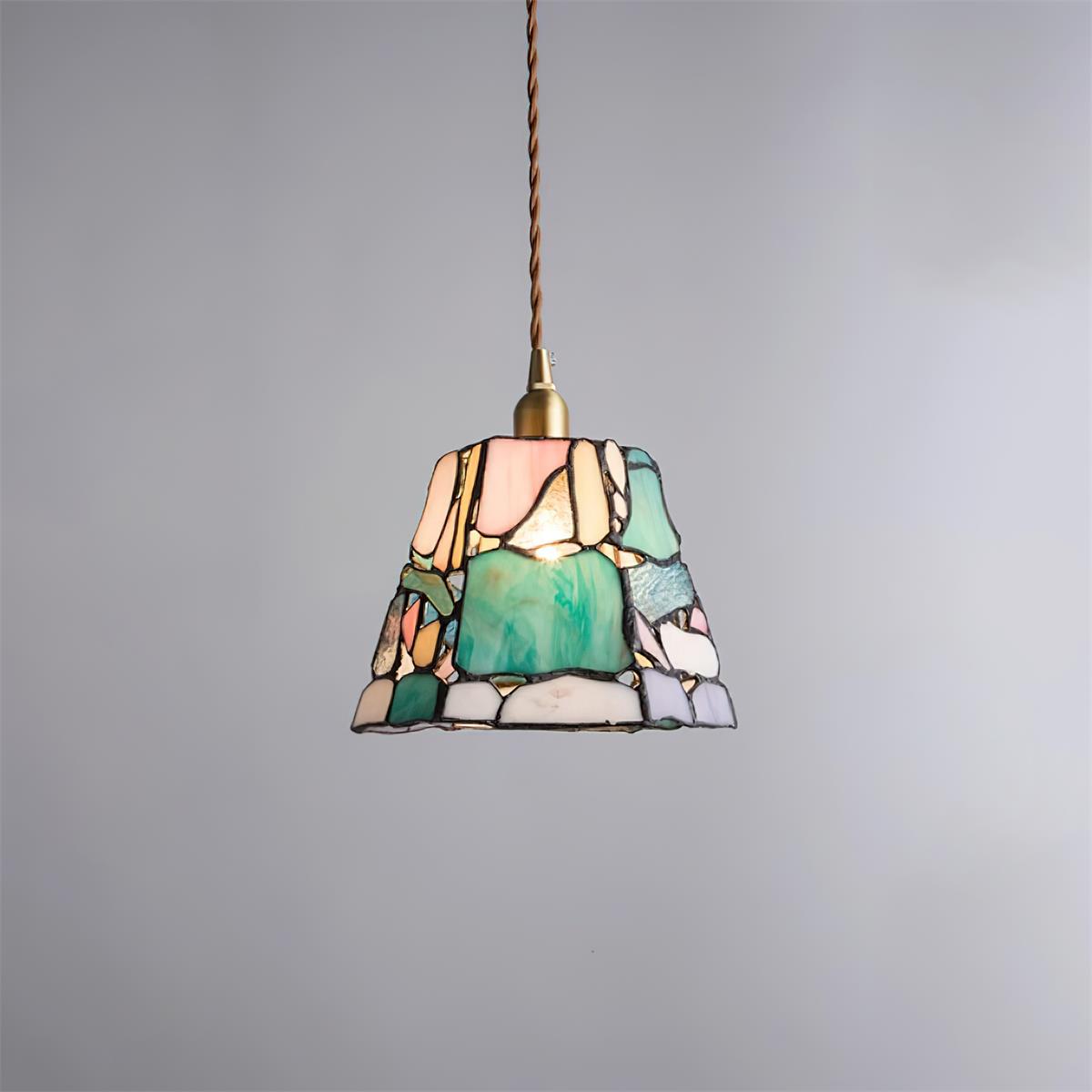 Fira Tiffany-Style Stained Glass Pendant Light