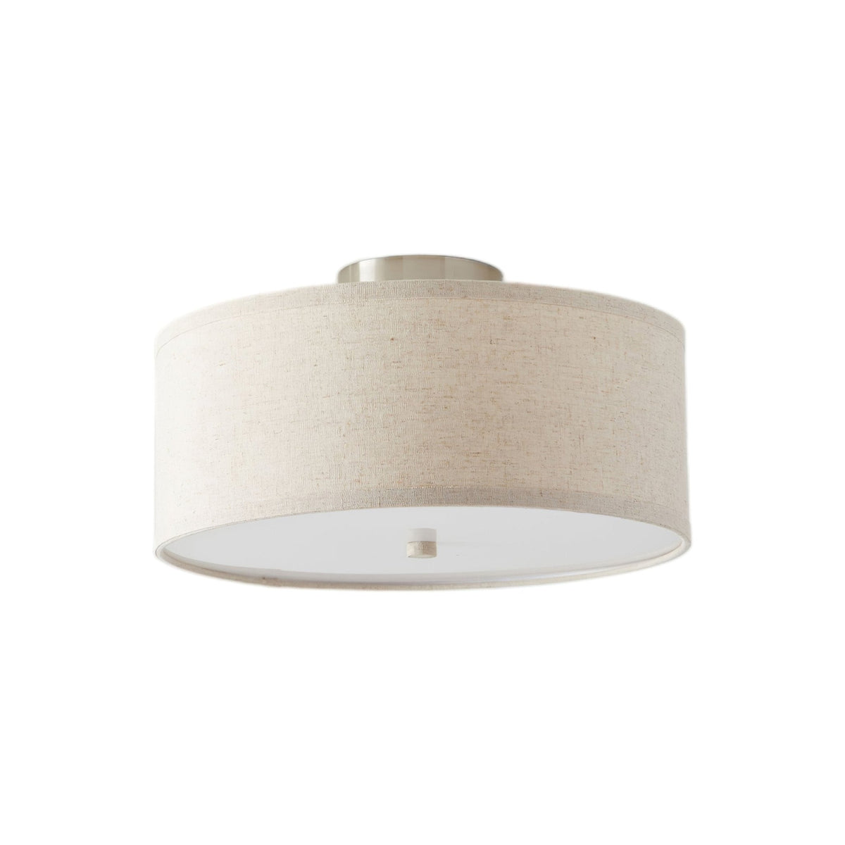 Qilvo loftlampe med linnedskærm, enkel og elegant