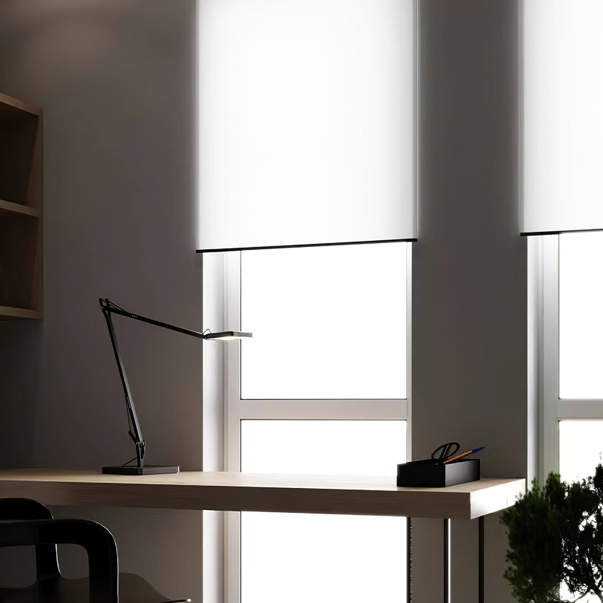 Tevenu industriell bordslampa i aluminium