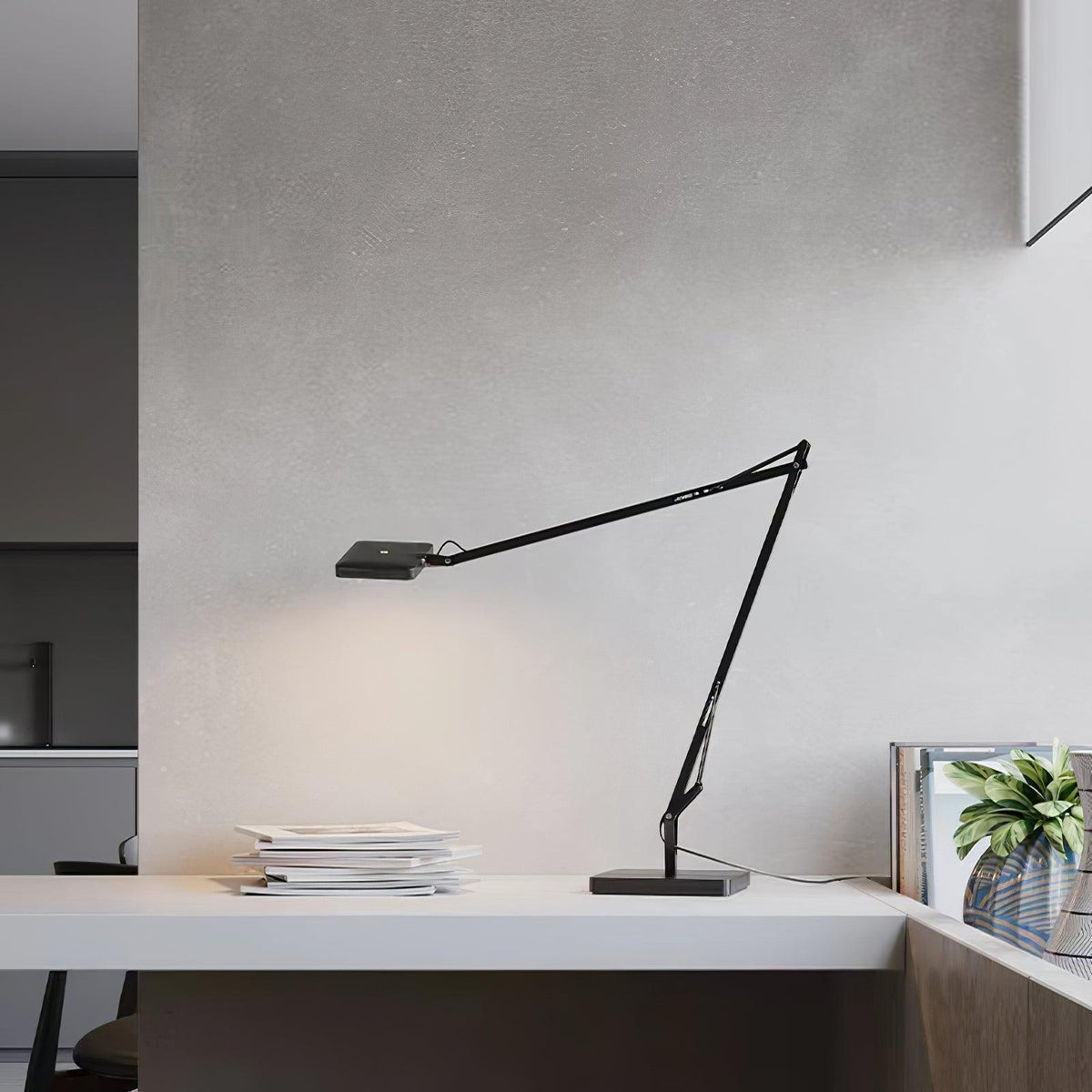 Tevenu industriell bordslampa i aluminium