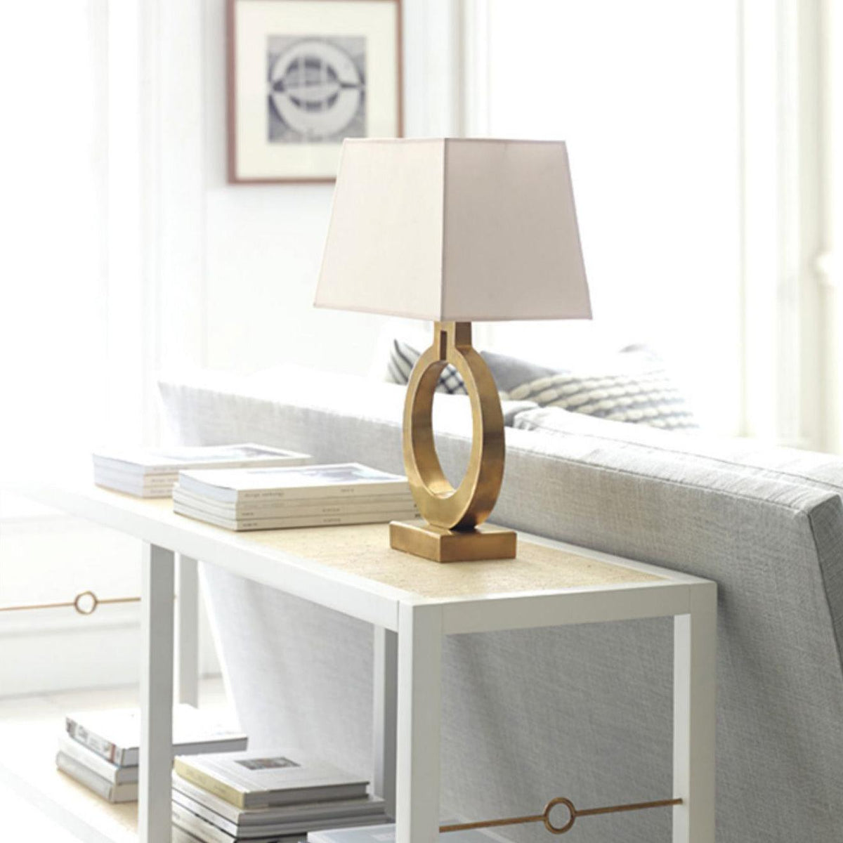Lyrace hyggelig bordlampe i stof