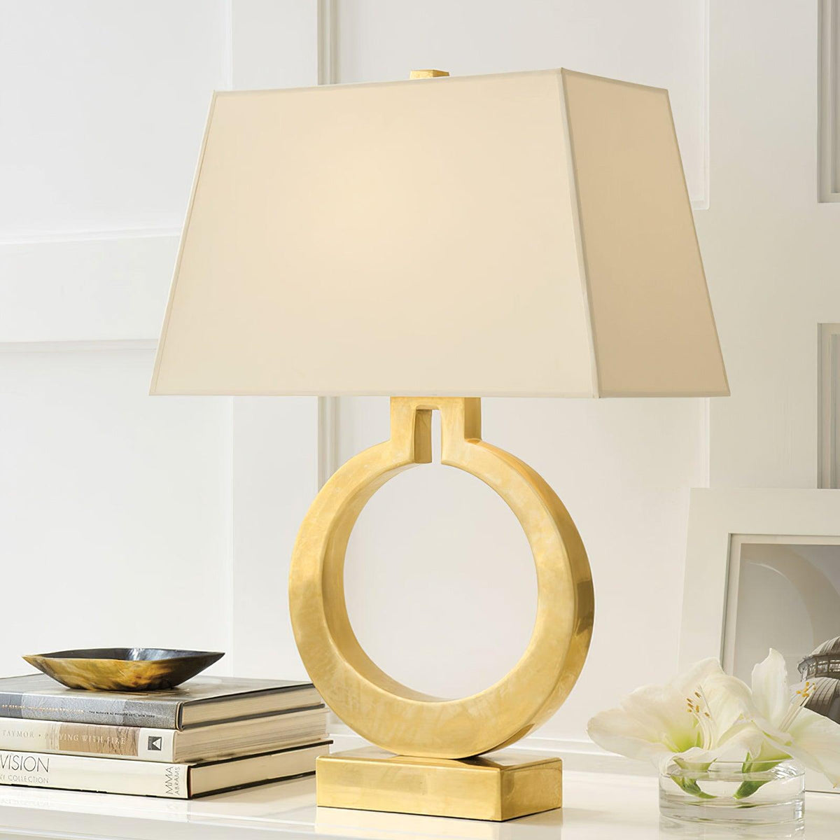 Lyrace hyggelig bordlampe i stof