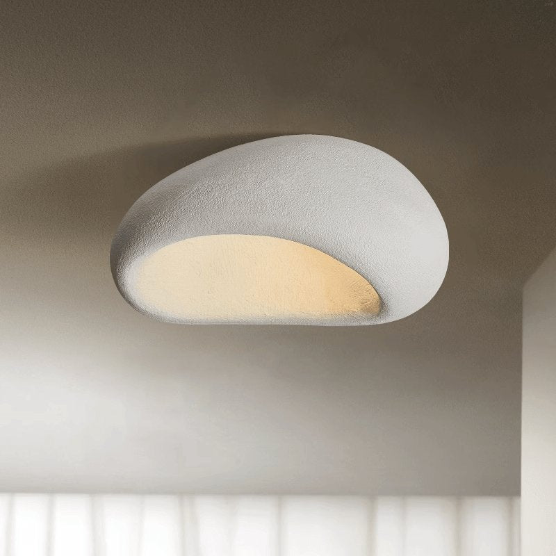 Rivenira loftslampe med japansk wabi-sabi-måne