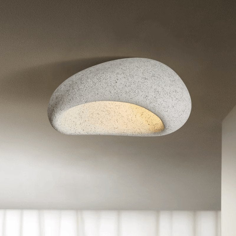 Rivenira loftslampe med japansk wabi-sabi-måne
