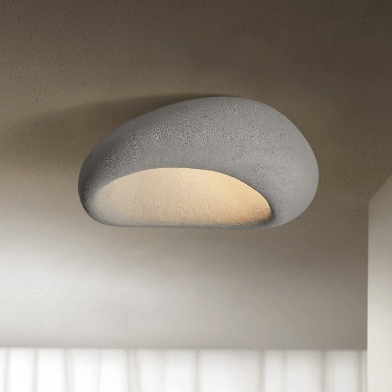 Rivenira loftslampe med japansk wabi-sabi-måne
