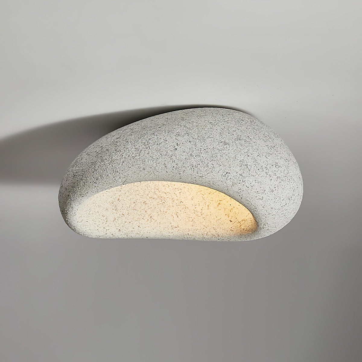 Rivenira loftslampe med japansk wabi-sabi-måne