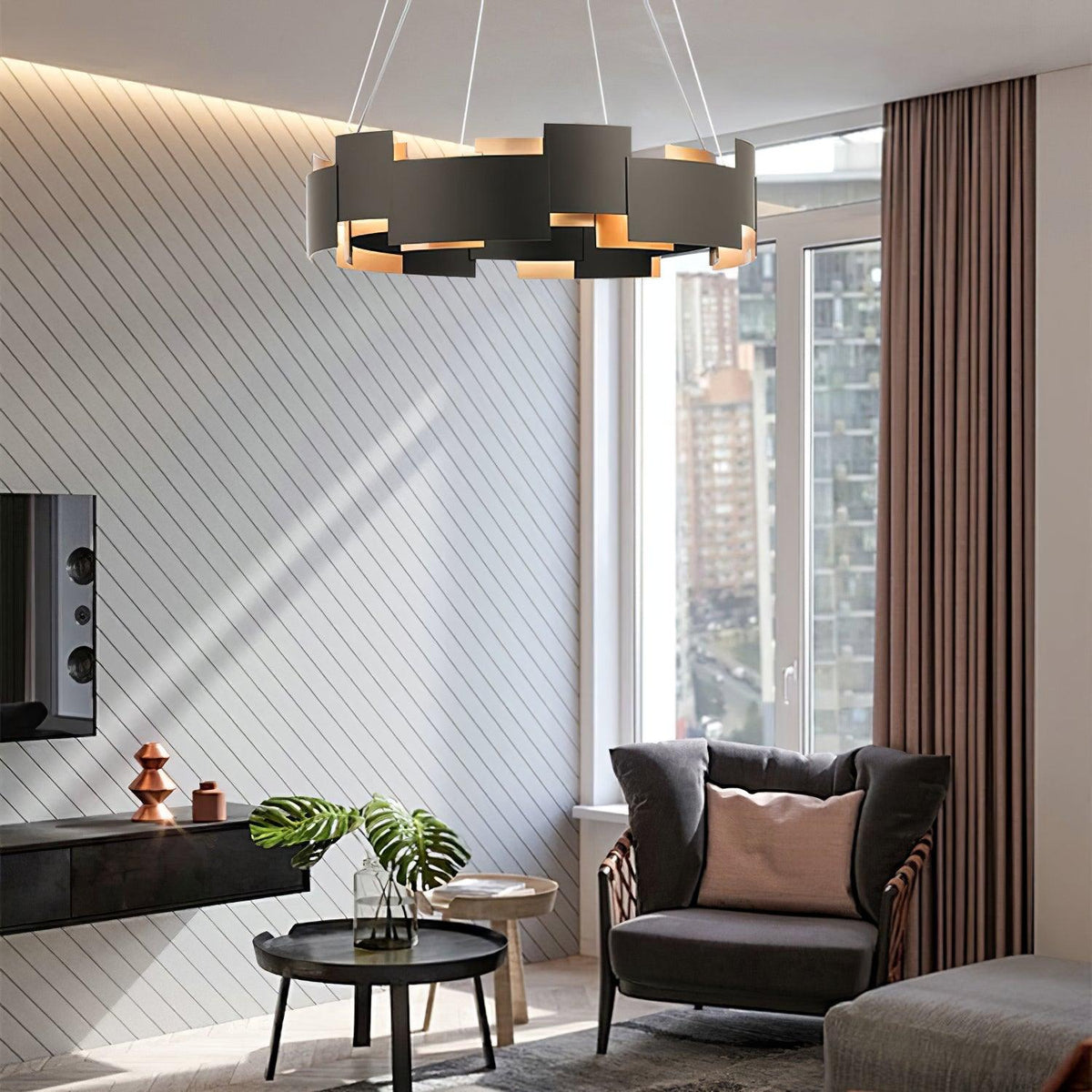 Orelaora oval Kichler-lysekrone med energieffektive LED-moduler