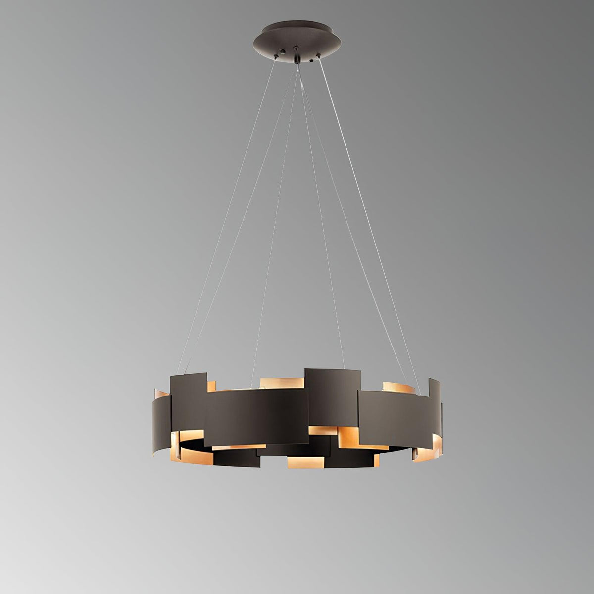 Orelaora oval Kichler-lysekrone med energieffektive LED-moduler