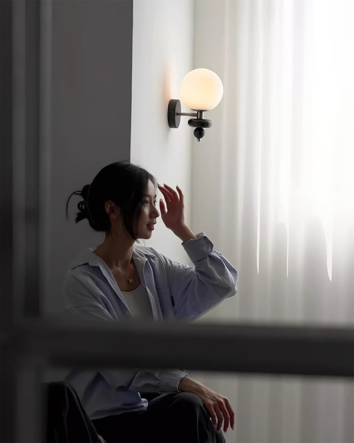 Lumueria modern klotformad vägglampa