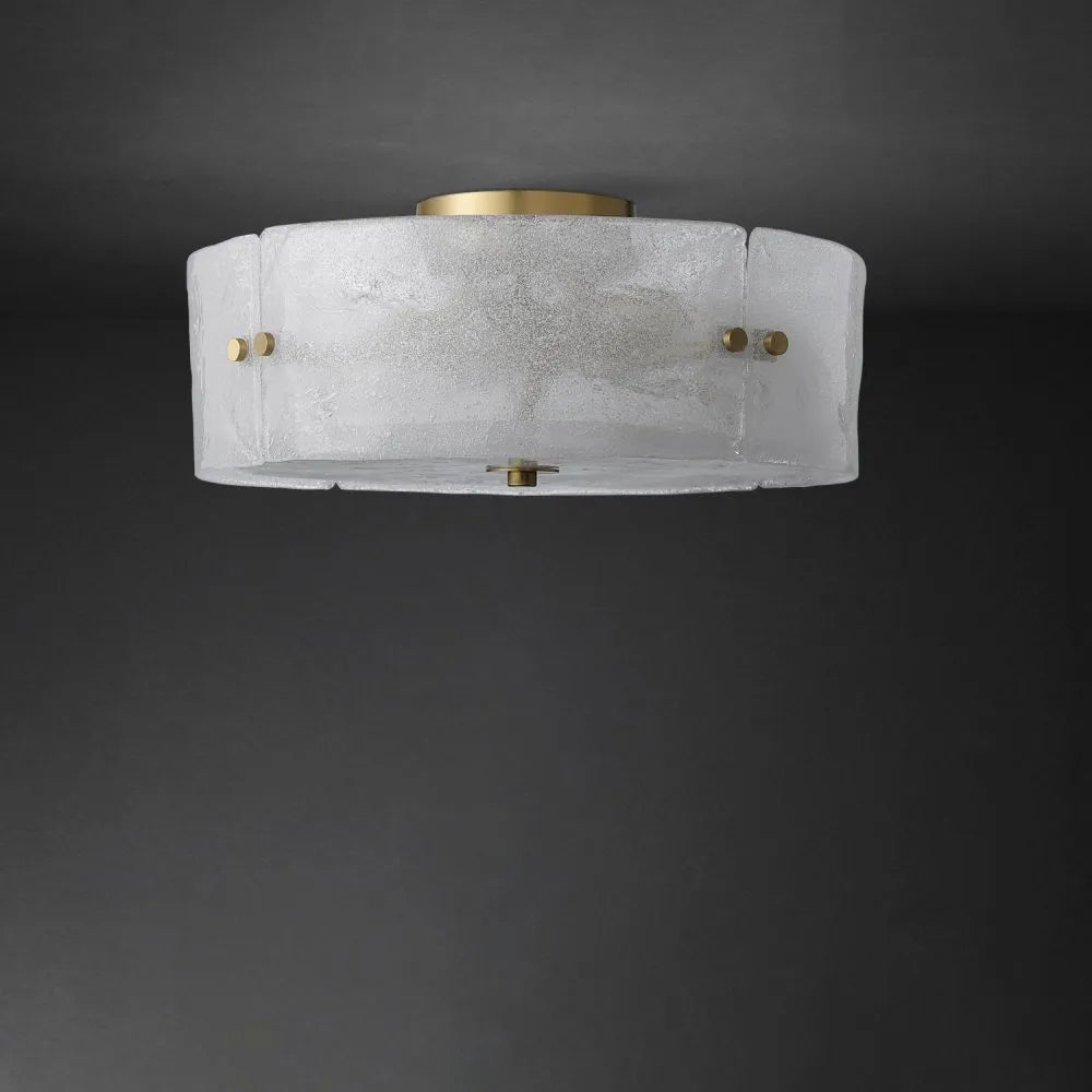 Velenella loftslampe med struktureret glas