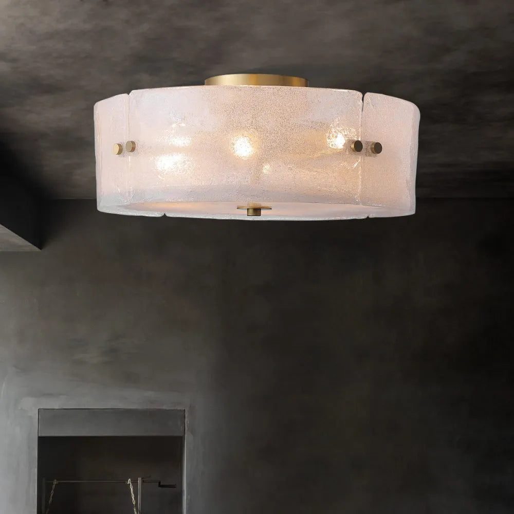 Velenella utanpåliggande lampa i strukturerat glas