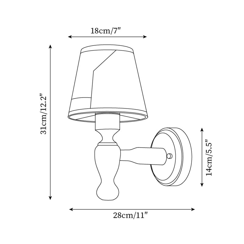 Orbel viðarvegglampi með hlynblaðamynstri