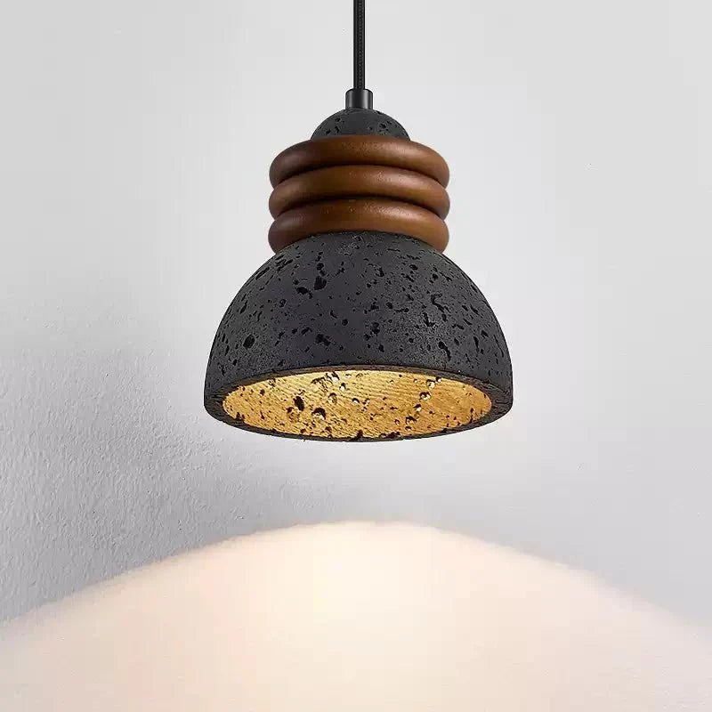 Riso Ring -musta travertiiniriippuvalaisin