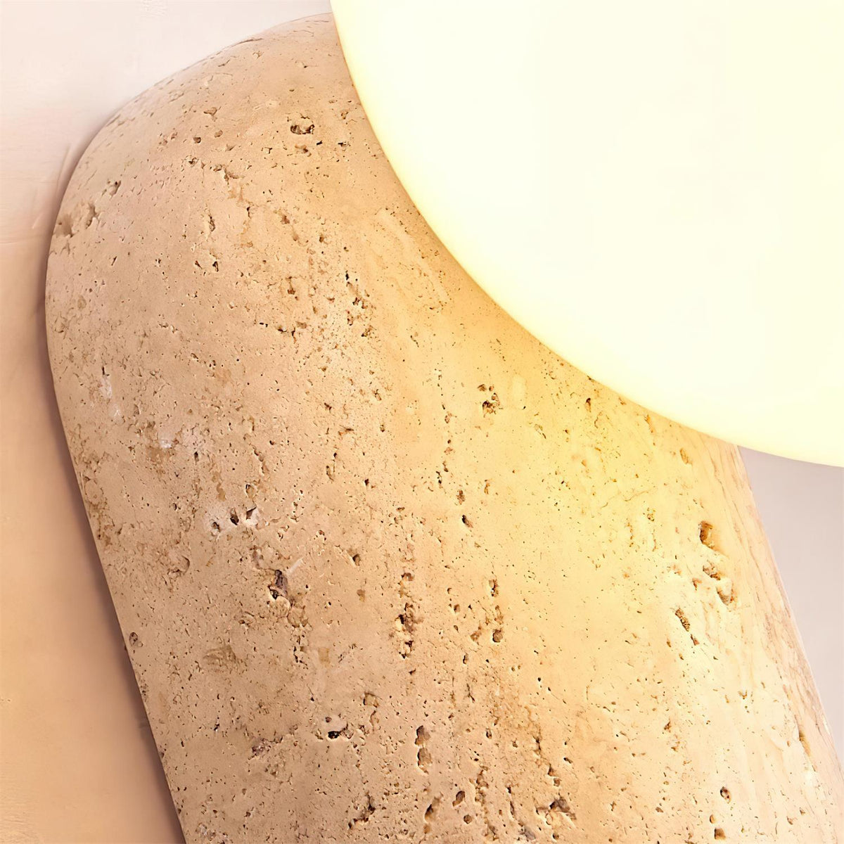 Tavelaria Travertine -seinävalaisin, orgaaninen ja rauhoittava