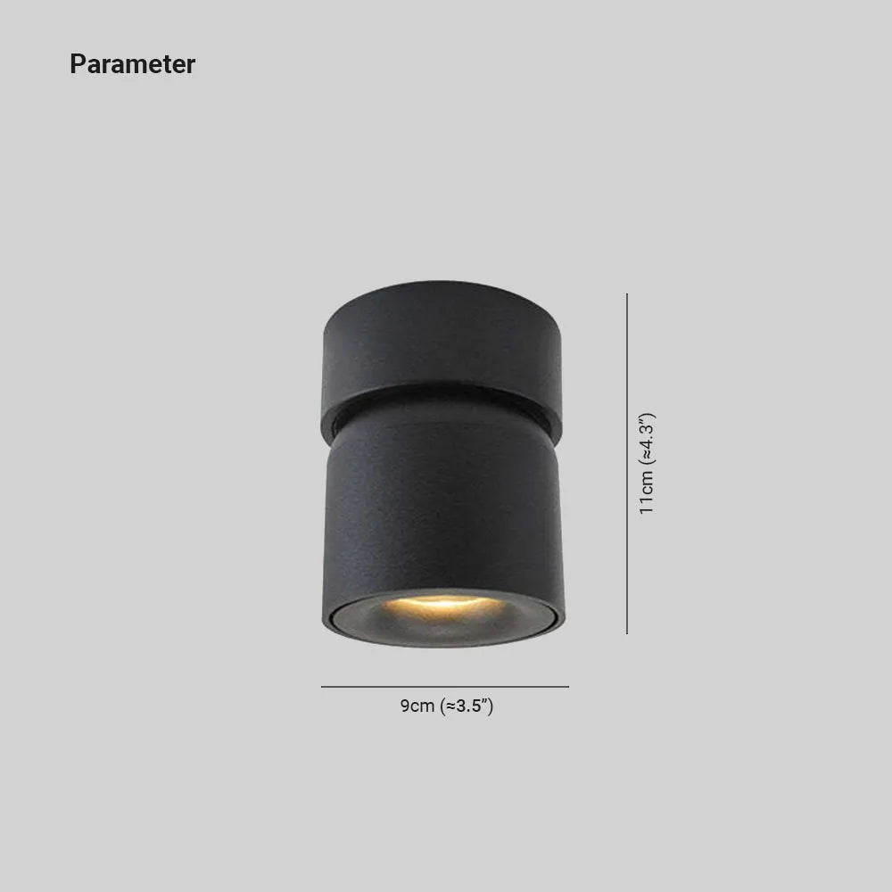 Lurix nútímalegur LED-loftlampi með kastara sem festist þétt við loft, svartur/hvítur
