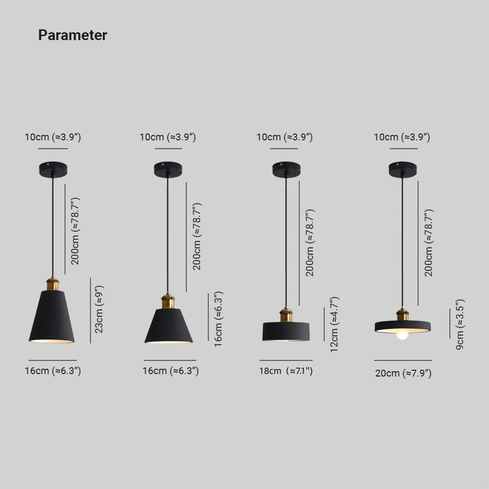 Candeeiro suspenso Aria minimalista art déco, monocromático