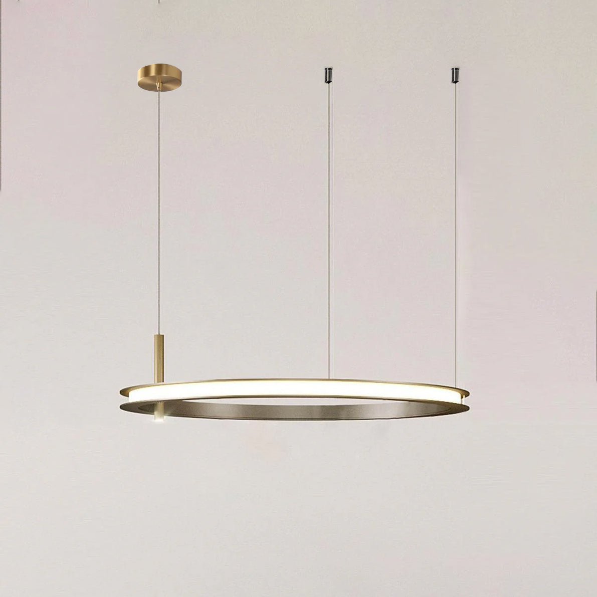 Virauian minimalistisk lysekrone med ringe i flere lag