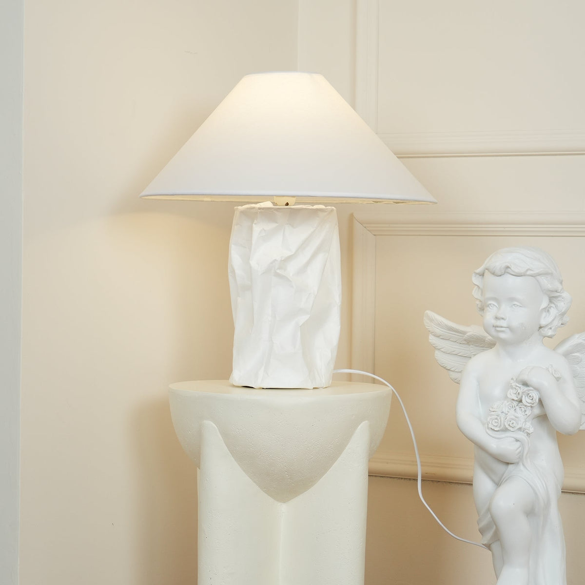 Lalemu konstnärlig bordslampa i papper