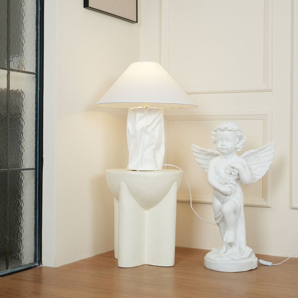 Lalemu konstnärlig bordslampa i papper