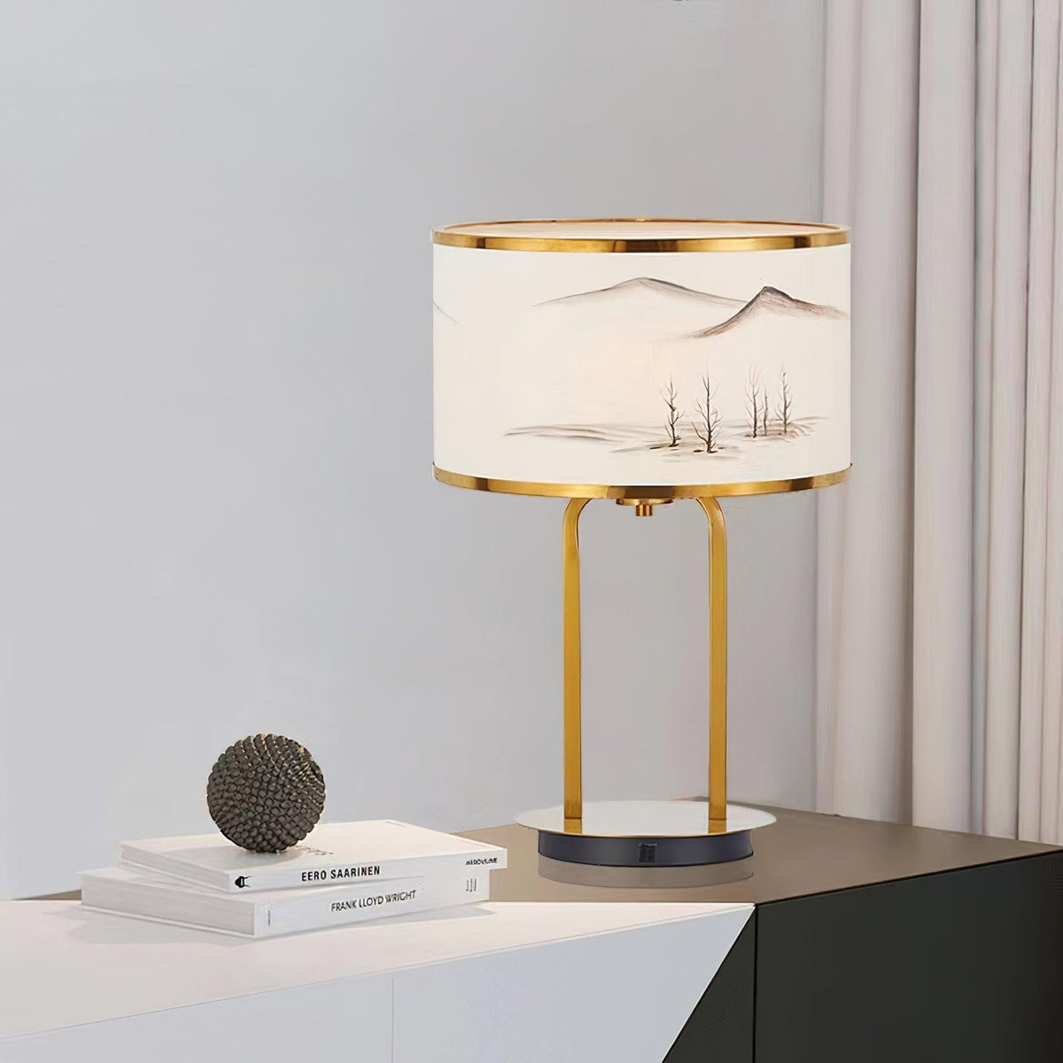 Candeeiro de mesa moderno de metal Teriinira