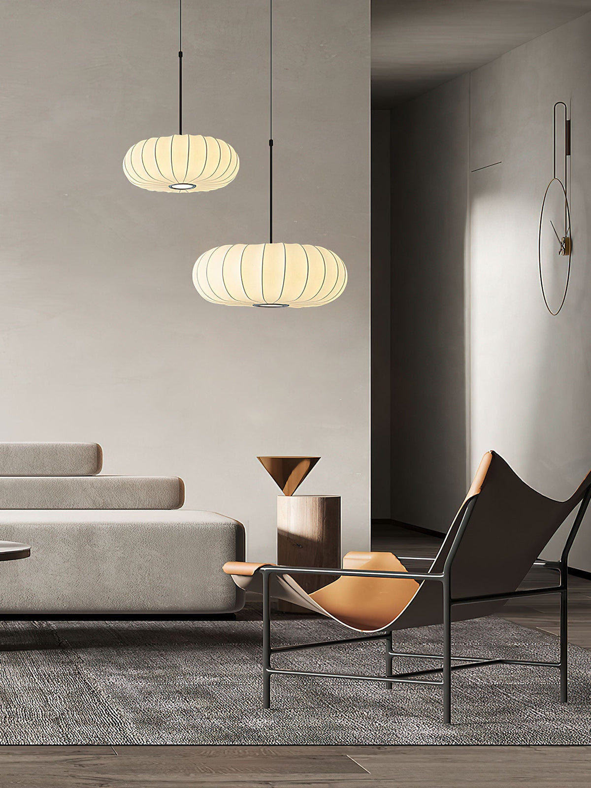 Candeeiro suspenso Caedwyn Lantern em seda