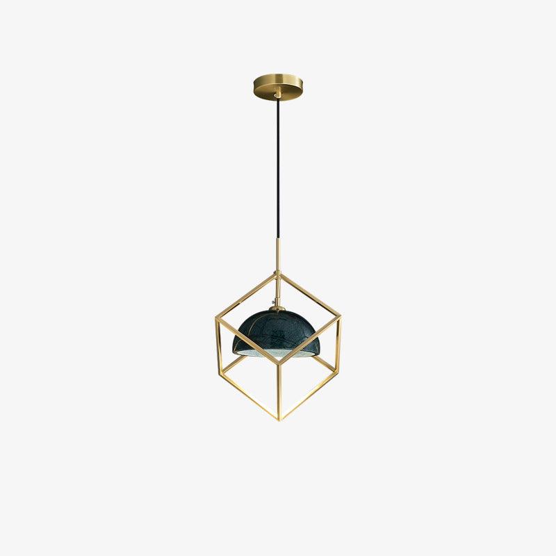 Cubo moderne pendellampe i messing