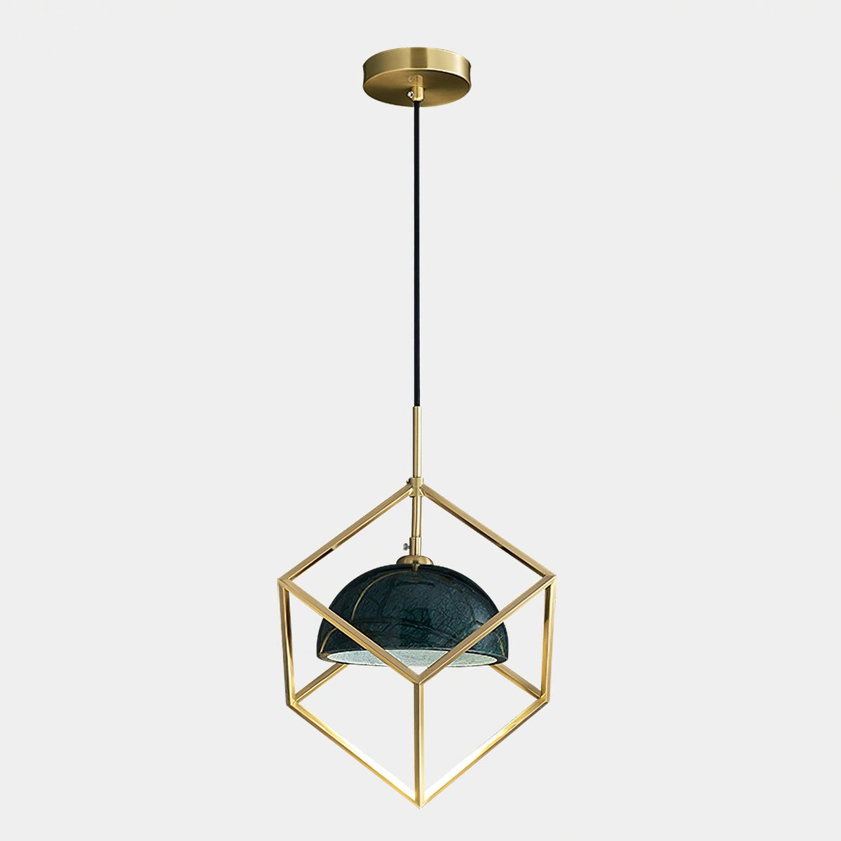 Cubo moderne pendellampe i messing