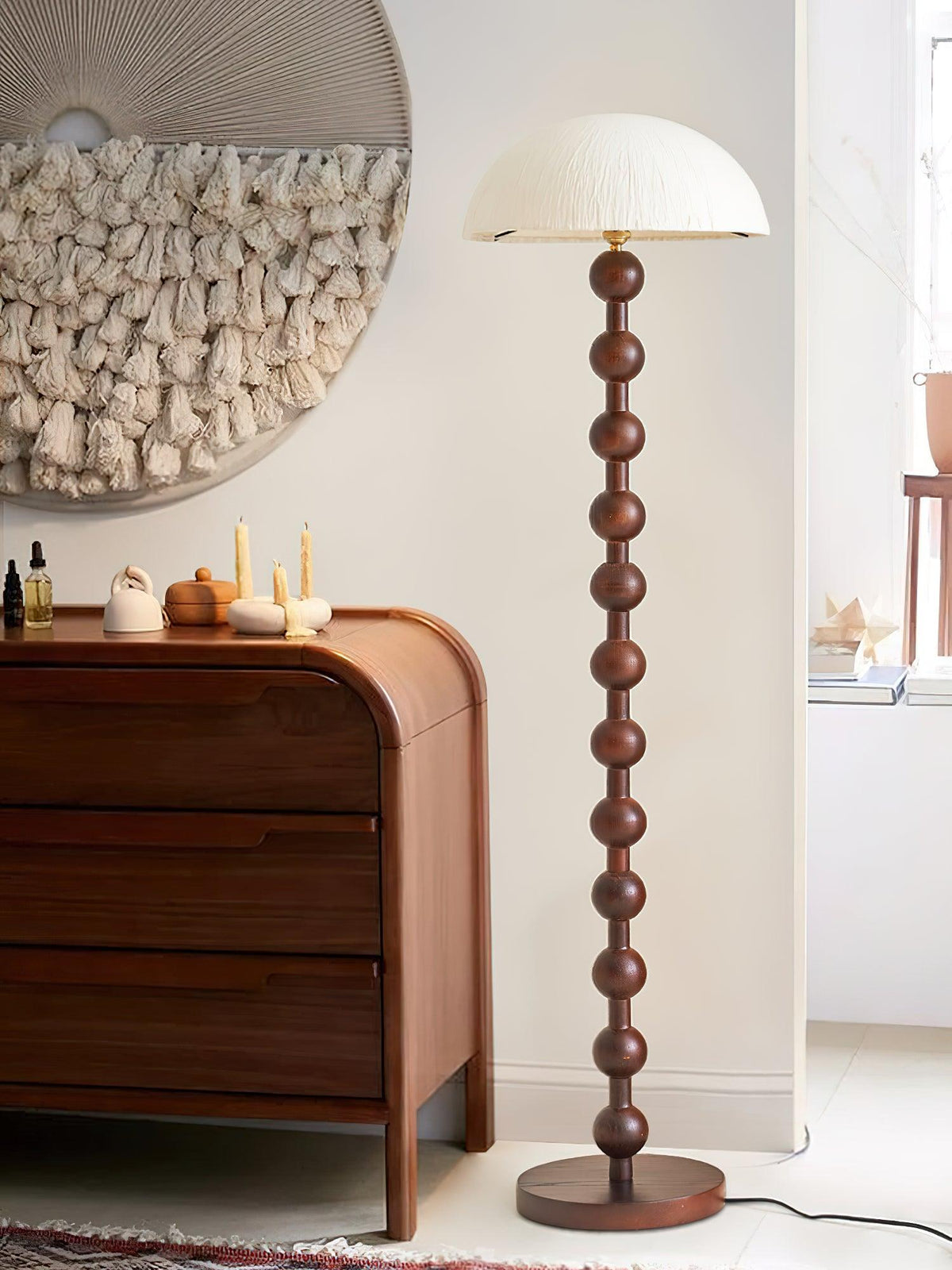 Lyliril retro-gulvlampe i træ