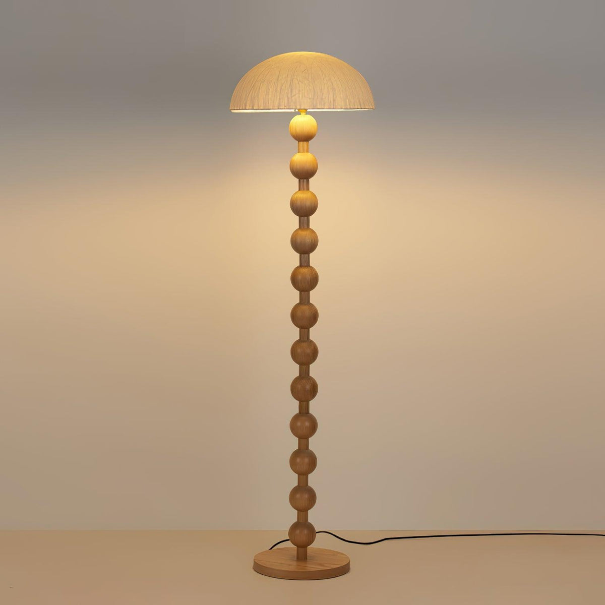 Lyliril retro-gulvlampe i træ