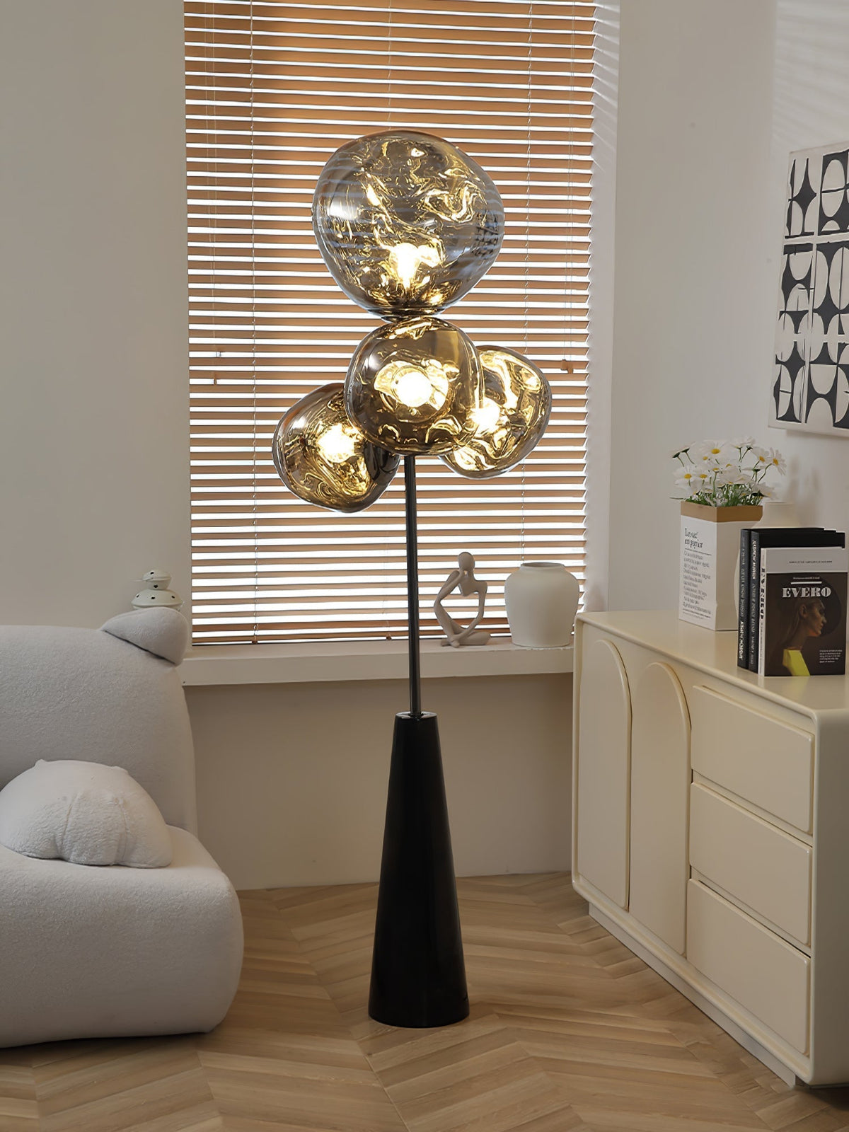 Viri modern golvlampa i marmor