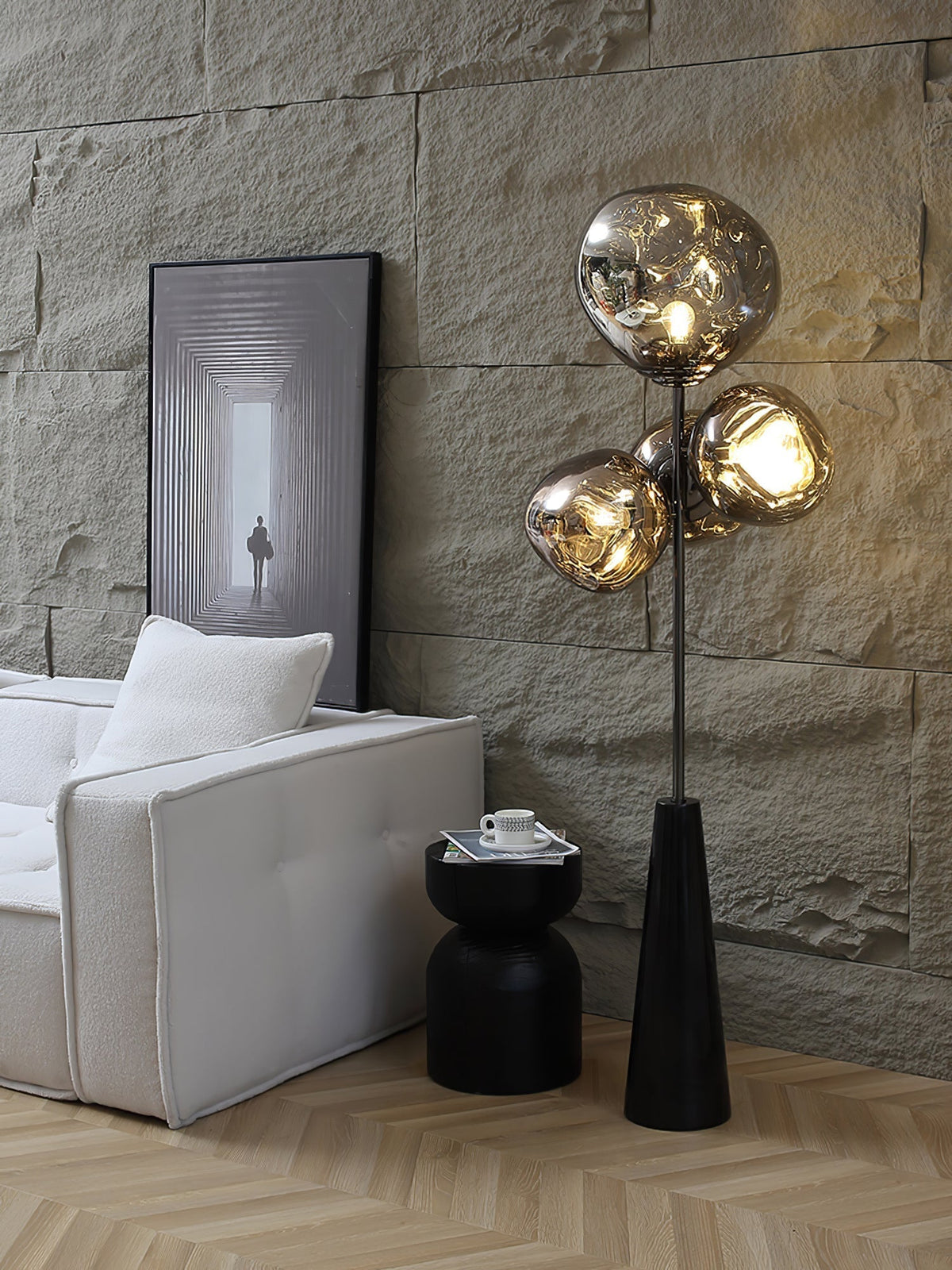 Viri modern golvlampa i marmor