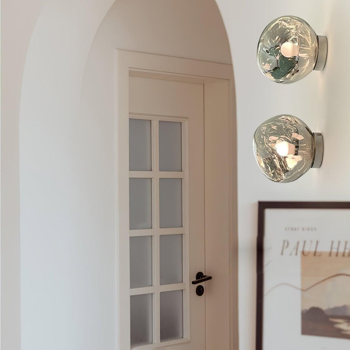Leni vägglampa i bärnstensfärgat glas
