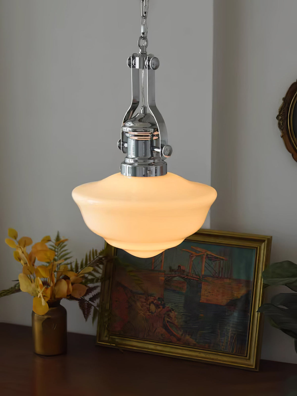 Luminária pendente de vidro de arte nórdica premium Zomiria