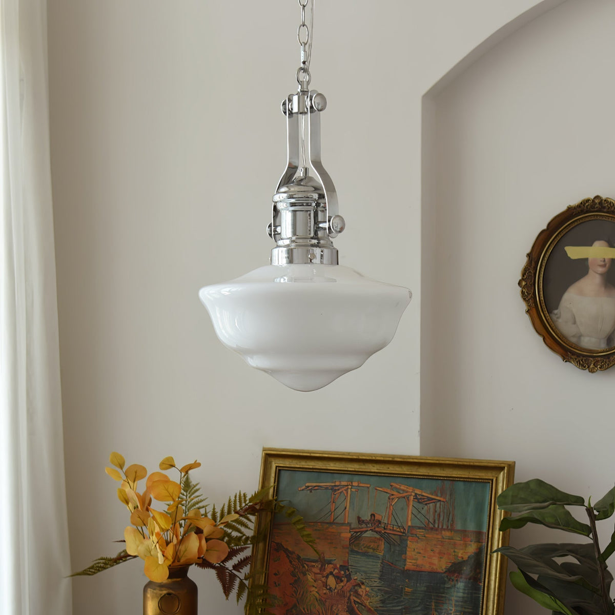 Luminária pendente de vidro de arte nórdica premium Zomiria