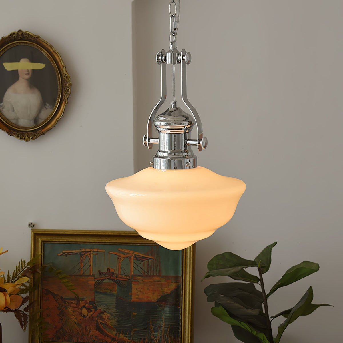 Luminária pendente de vidro de arte nórdica premium Zomiria