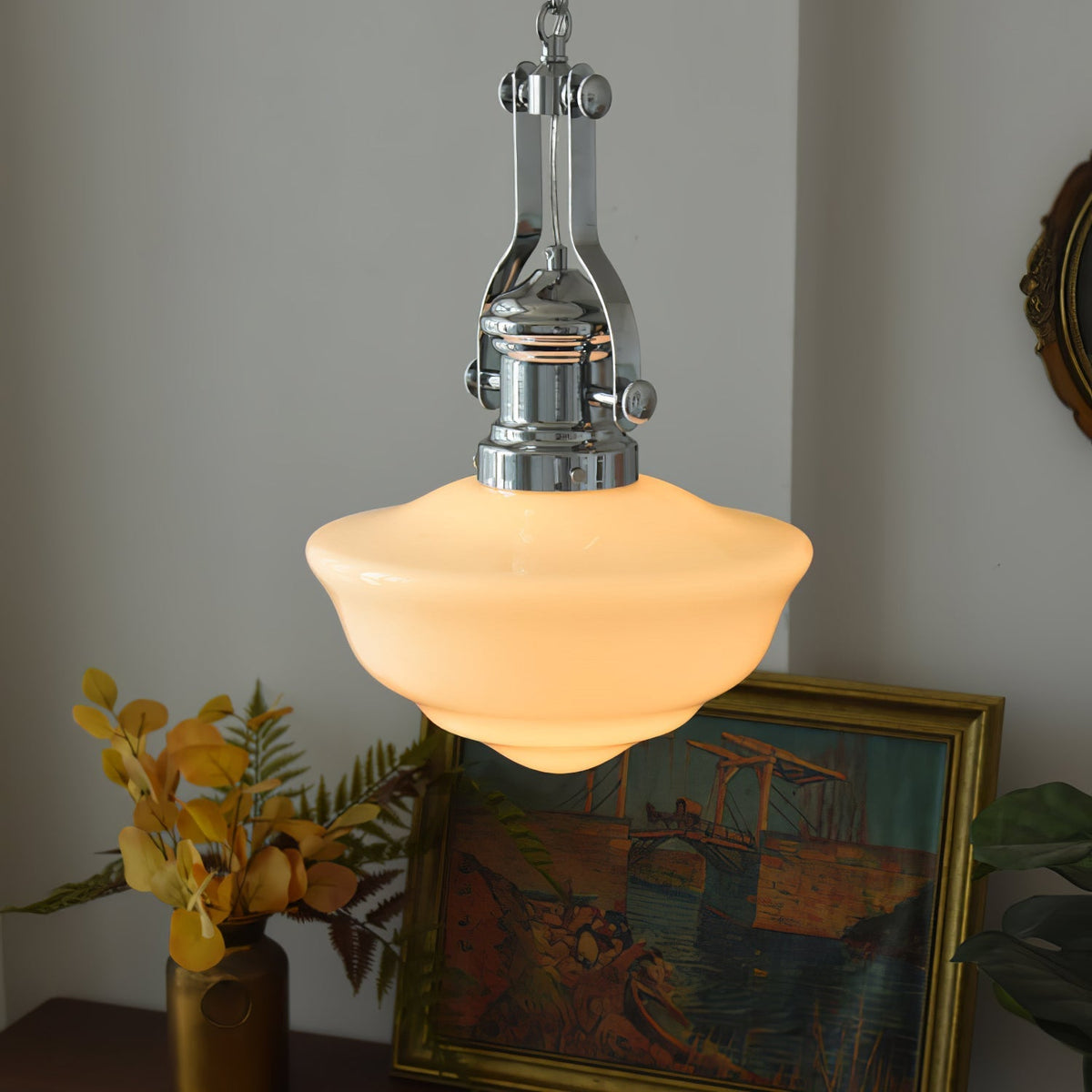 Luminária pendente de vidro de arte nórdica premium Zomiria