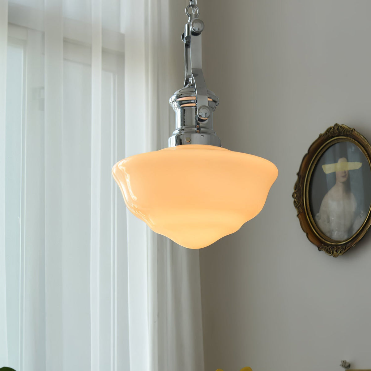 Luminária pendente de vidro de arte nórdica premium Zomiria
