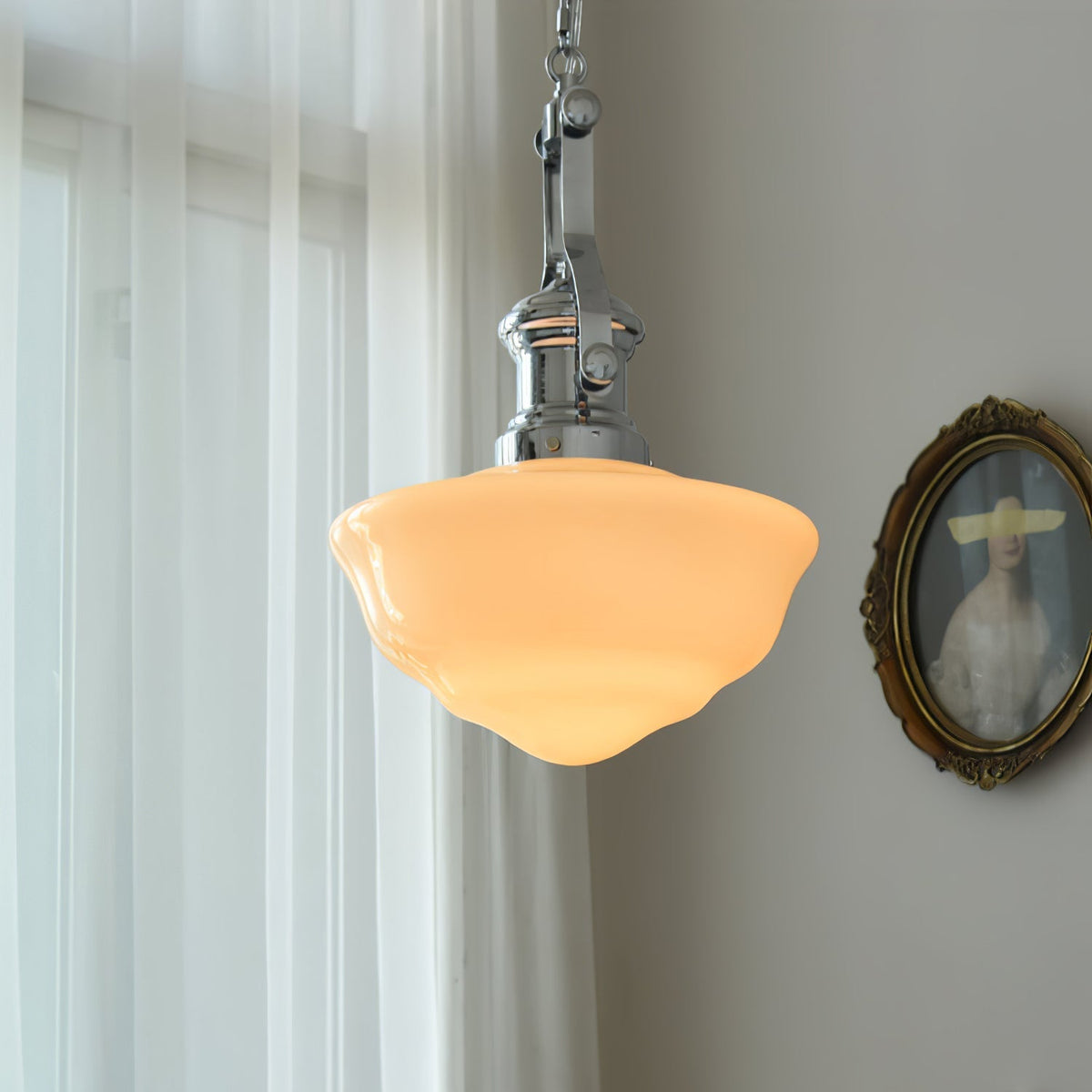 Luminária pendente de vidro de arte nórdica premium Zomiria